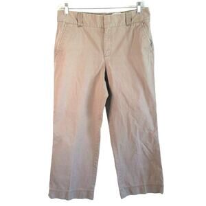 Eddie Bauer Women's Tan Mercer Fit Mid Rise Straight Leg Zip Front Pants Size 10